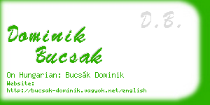 dominik bucsak business card